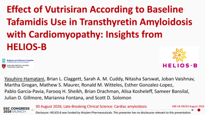 RNAiscience.co.uk - ESC 2026- Effect of Vutrisiran According to Baseline Tafamidis Use POSTER